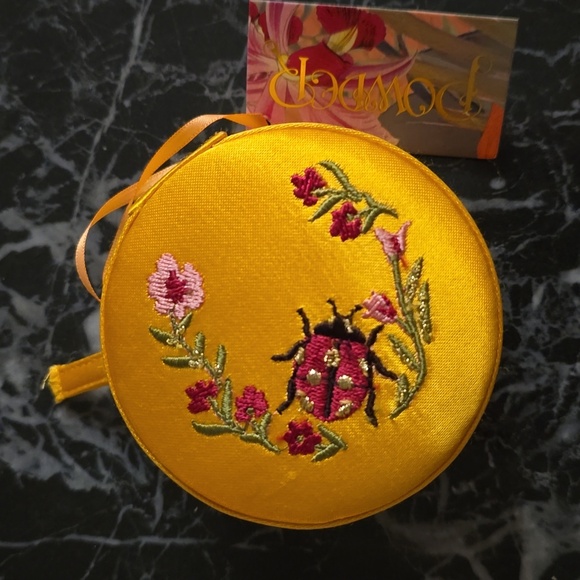❤️BUY 2 GET 1 FREE  Vibrant Yellow Floral Cosmetic Bag with Zipper - Picture 4 of 12